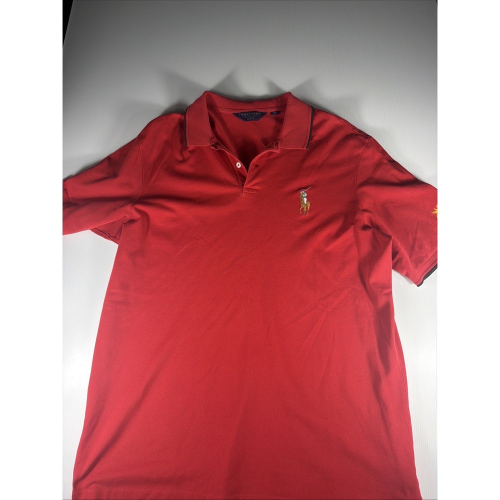 Polo Ralph Lauren Mens SZ Xl RED Soft Touch Polo Shirt SignatureMulticolor Pony
